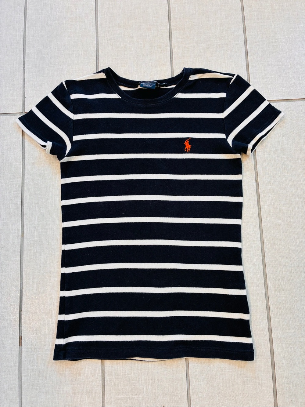 Ralph Lauren Navy & White Stripe Short-Sleeve Tee